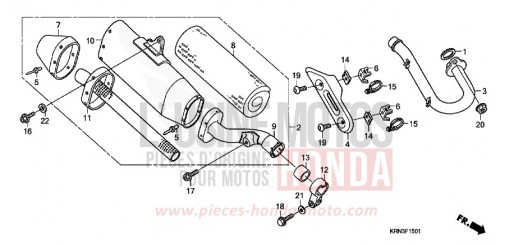 SILENCIEUX D'ECHAPPEMENT (CRF250R5) CRF250R5 de 2005
